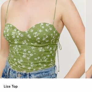 Reformation Liza Top in Scallion